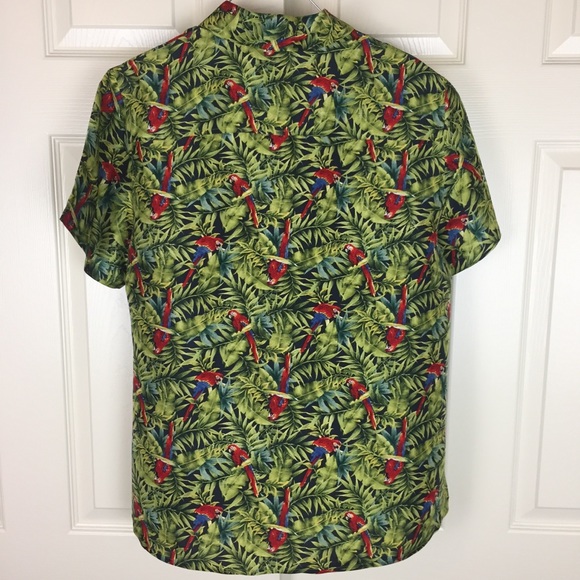 Collection Herve Bernard Silk Tropical Bird Shirt - Picture 5 of 5
